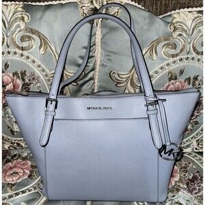 Michael Kors Voyager Large Top Zip Saffiano Tote 38S2SV6T9L • Blue Sky